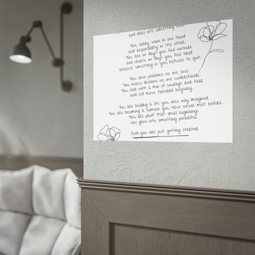Rolled Posters - "Small Beginnings"
