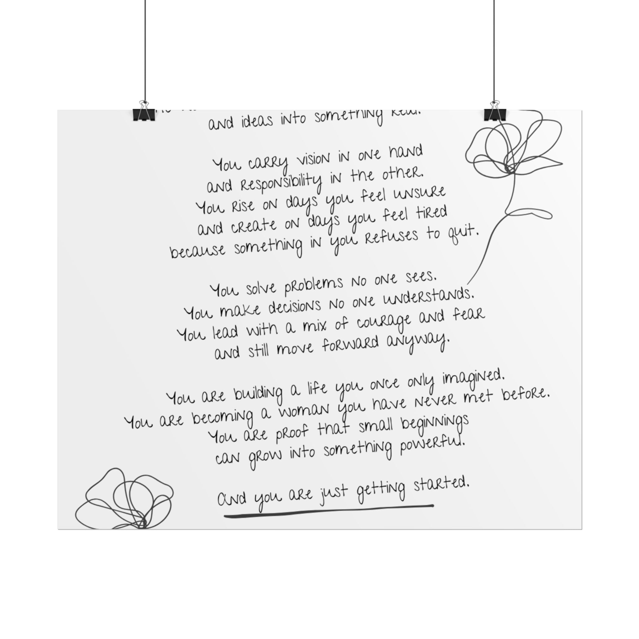 Rolled Posters - "Small Beginnings"