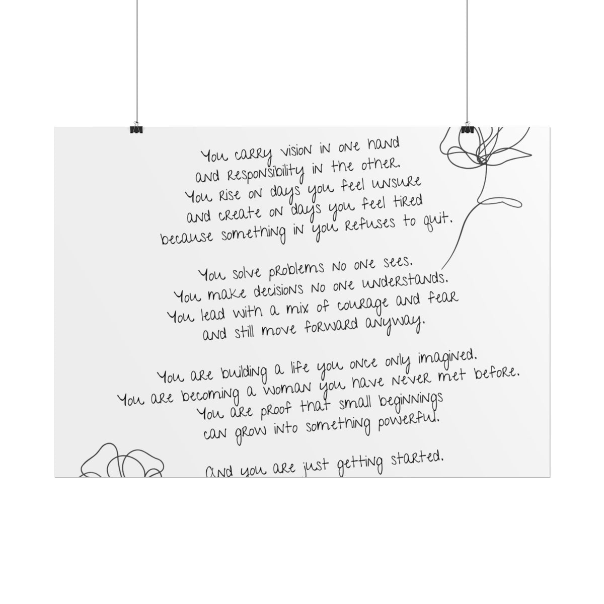 Rolled Posters - "Small Beginnings"