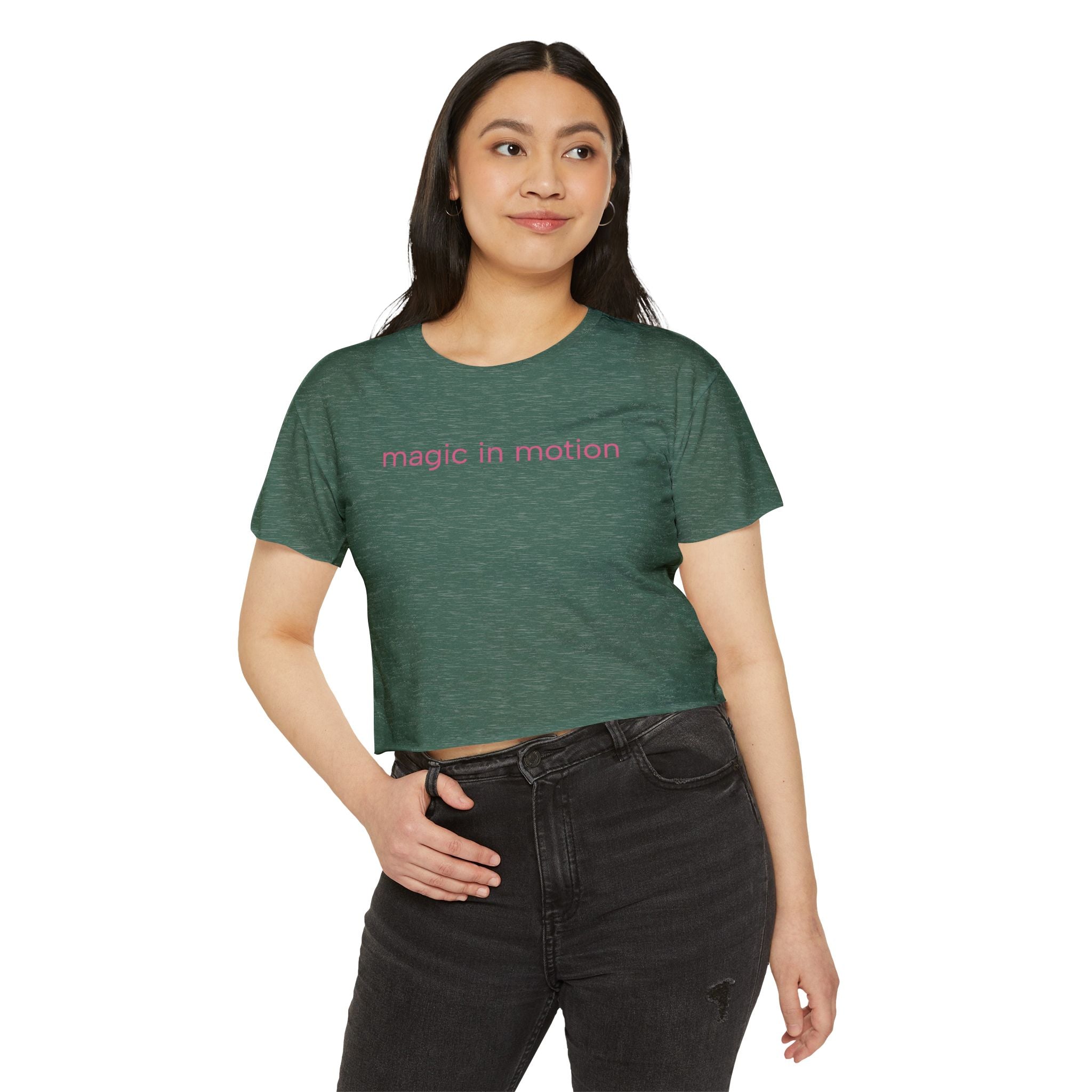 Magic in Motion Crop Top — Women’s Festival Graphic Tee