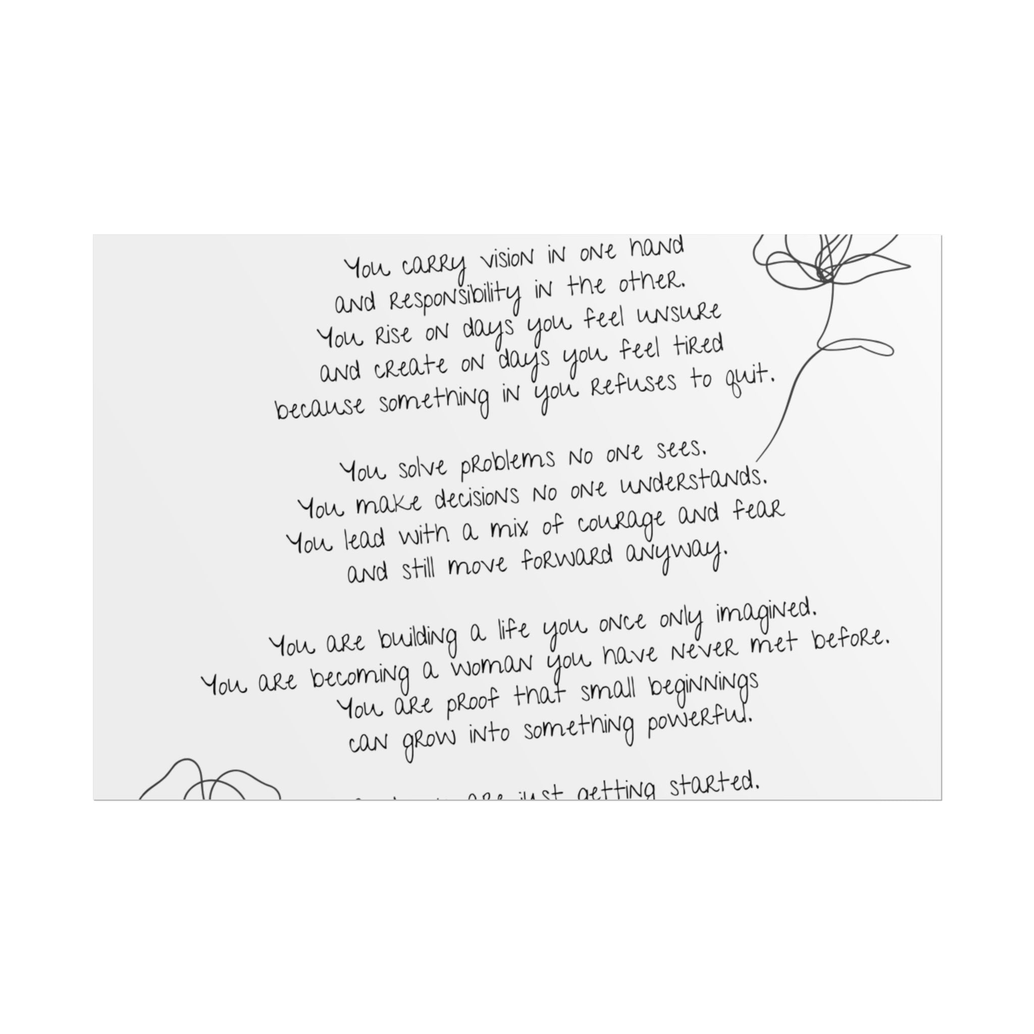 Rolled Posters - "Small Beginnings"