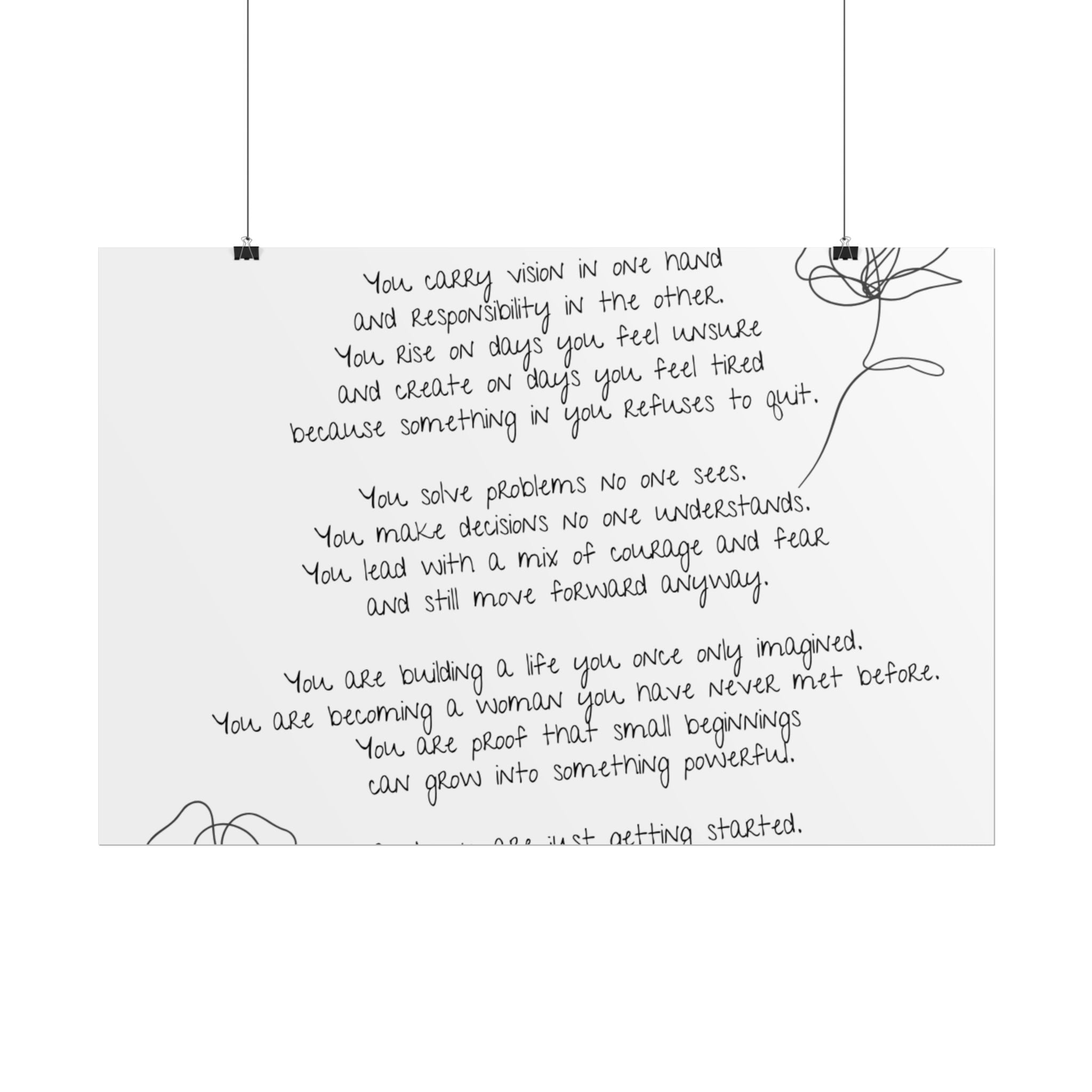 Rolled Posters - "Small Beginnings"