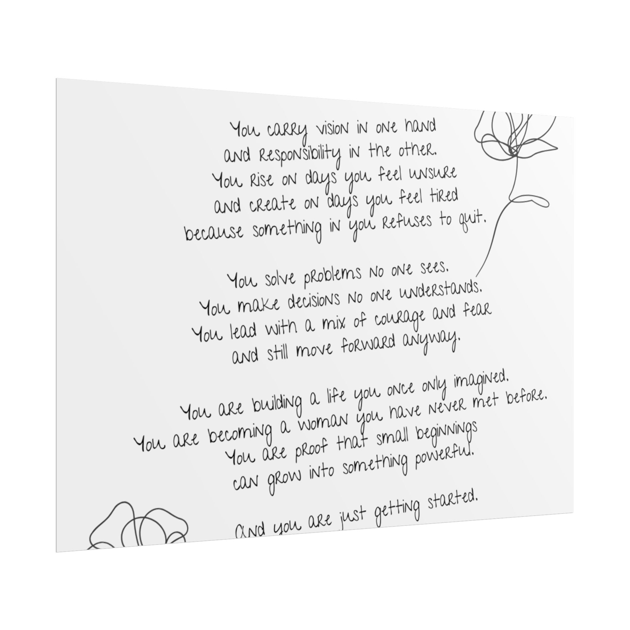Rolled Posters - "Small Beginnings"
