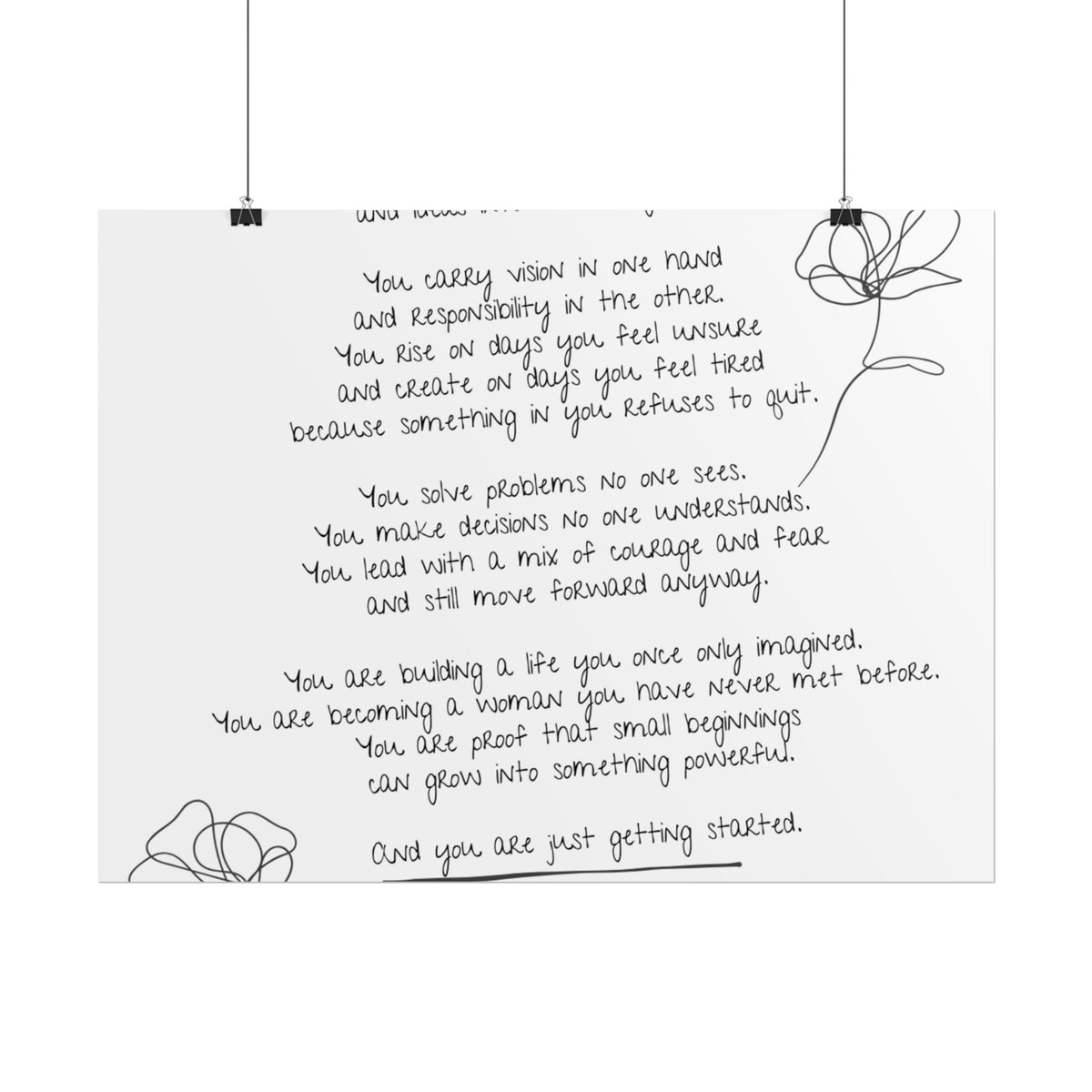 Rolled Posters - "Small Beginnings"