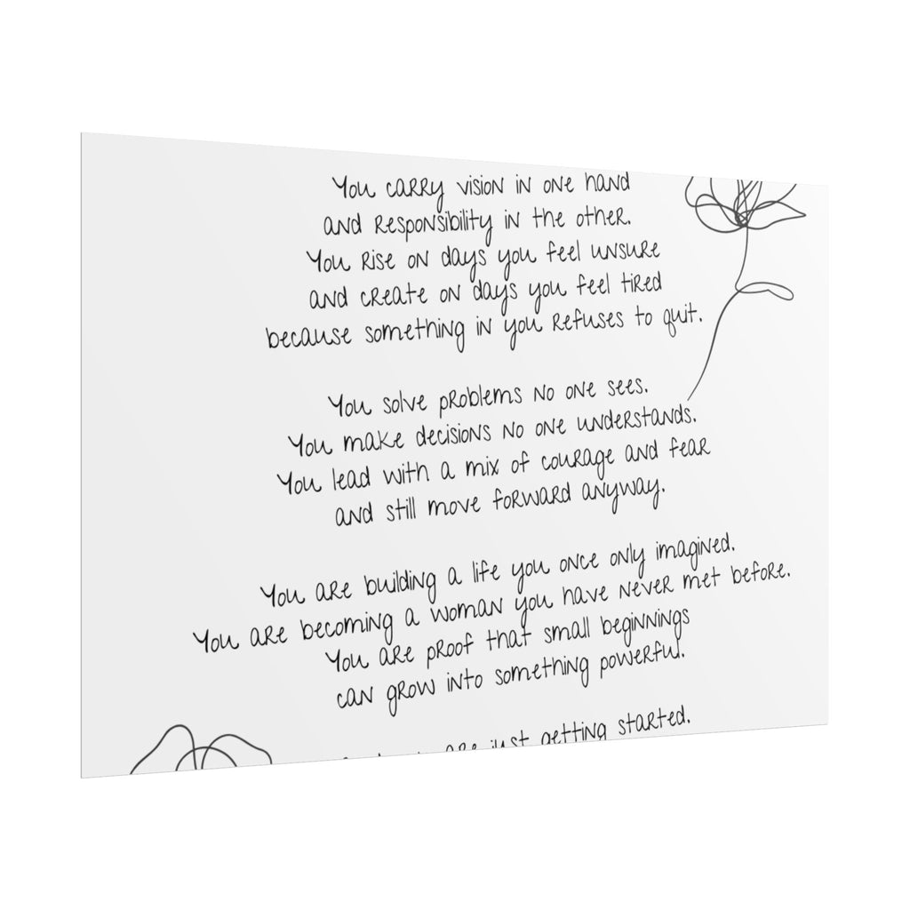 Rolled Posters - "Small Beginnings"