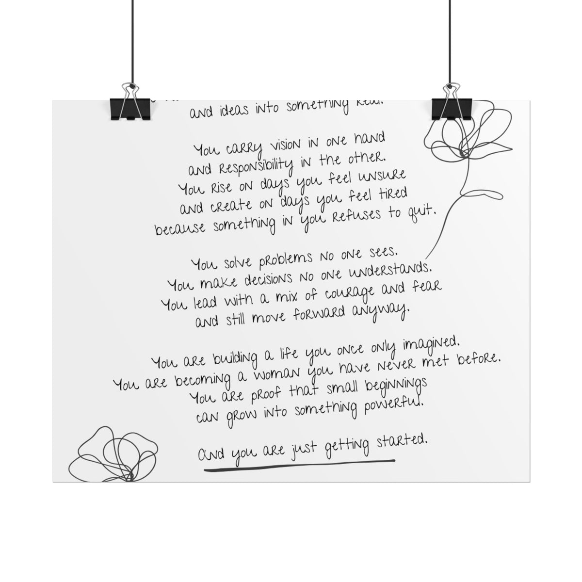 Rolled Posters - "Small Beginnings"