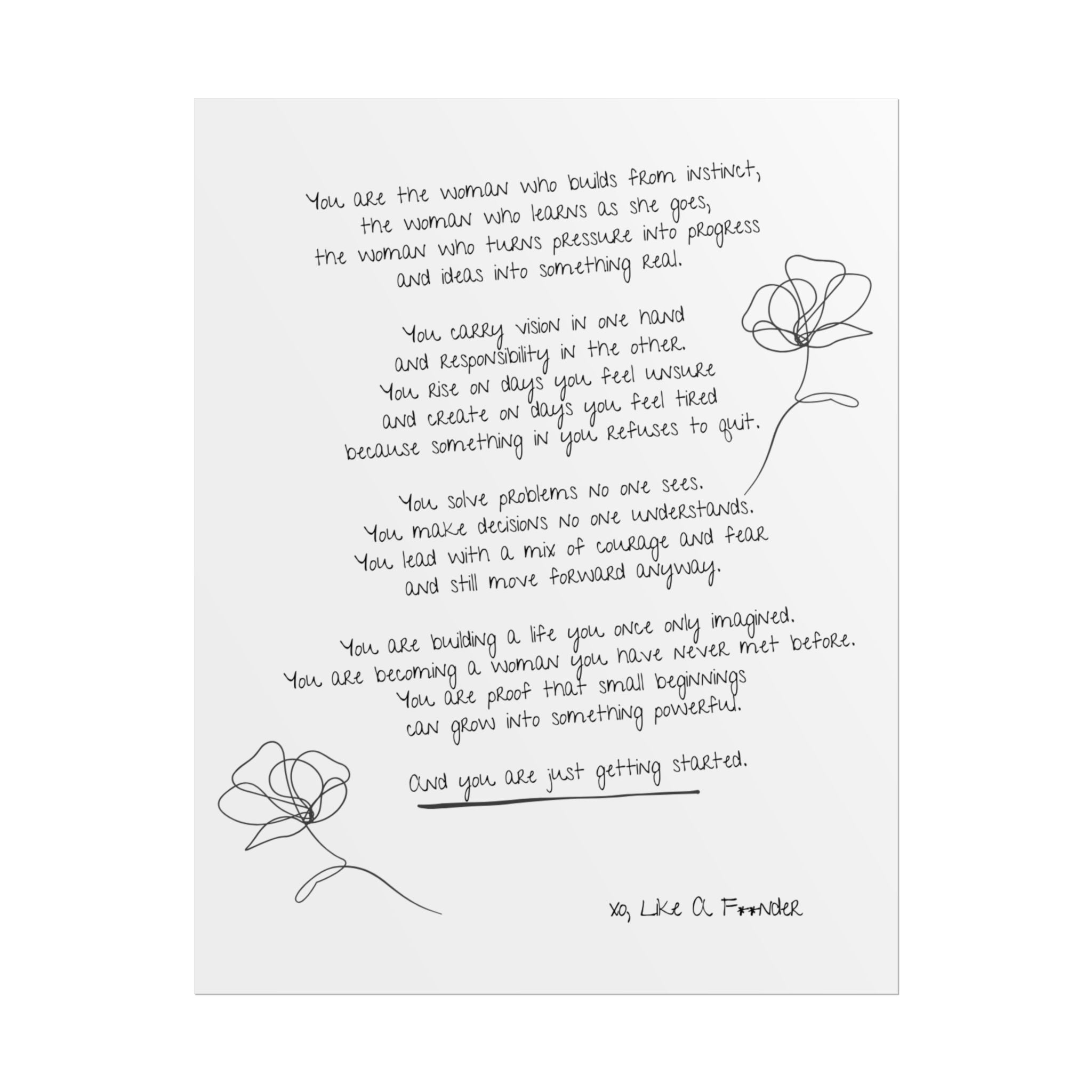 Rolled Posters - "Small Beginnings"
