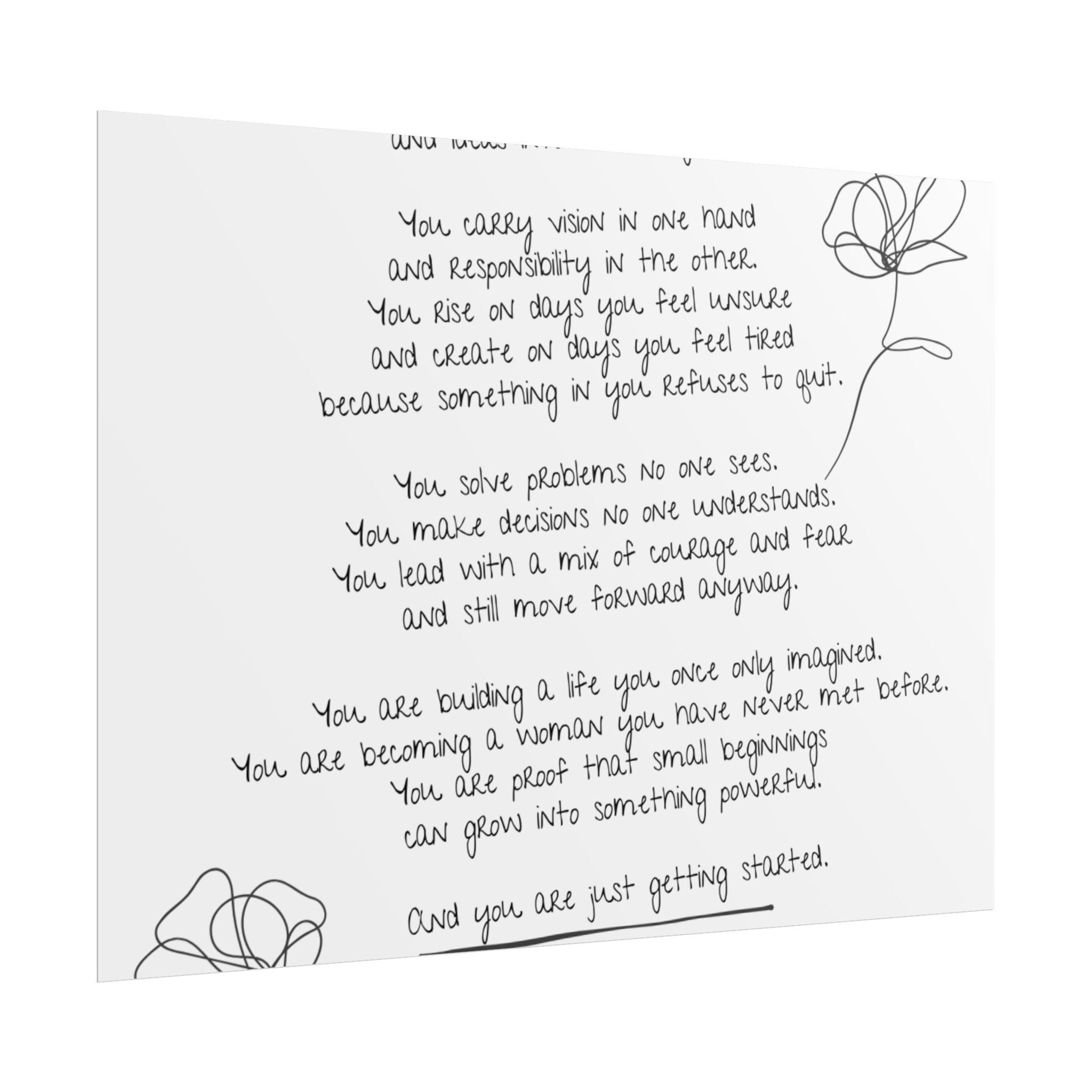 Rolled Posters - "Small Beginnings"