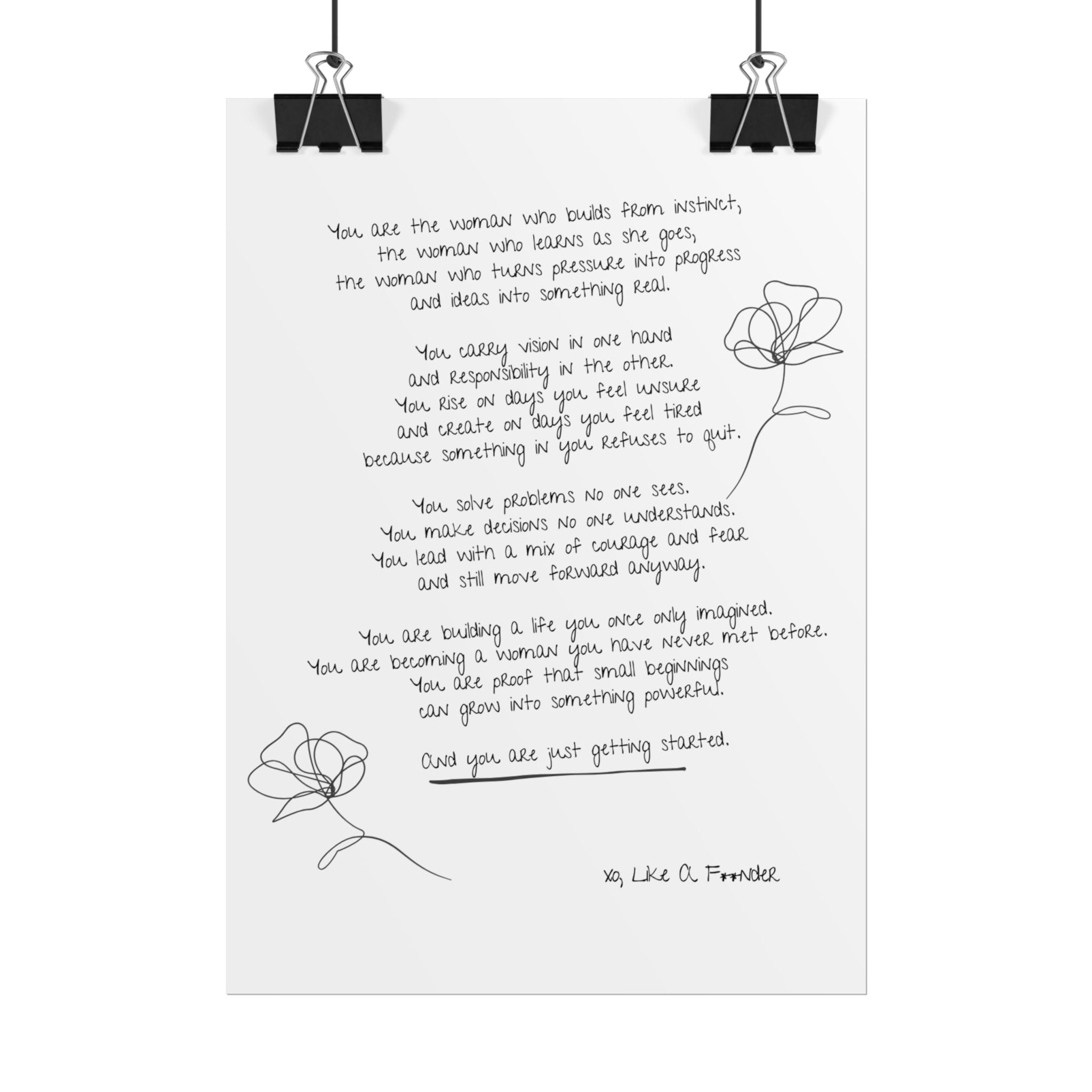 Rolled Posters - "Small Beginnings"