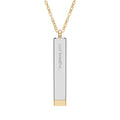 Hidden Message Sliding Bar Necklace — Engravable Secret Message Pendant