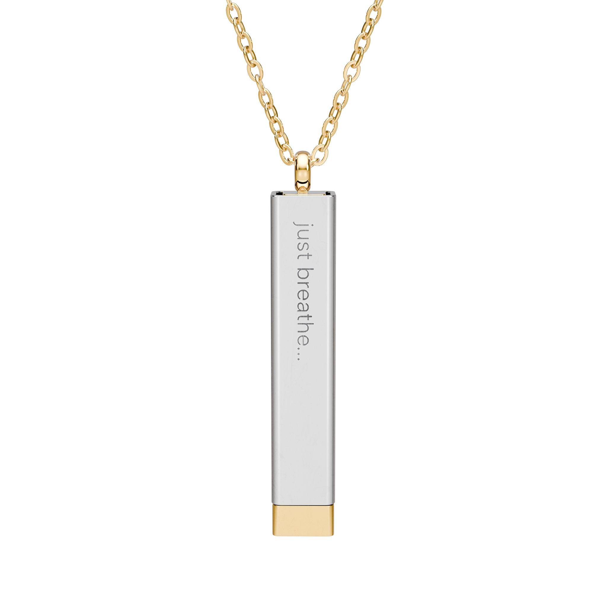 Hidden Message Sliding Bar Necklace — Engravable Secret Message Pendant