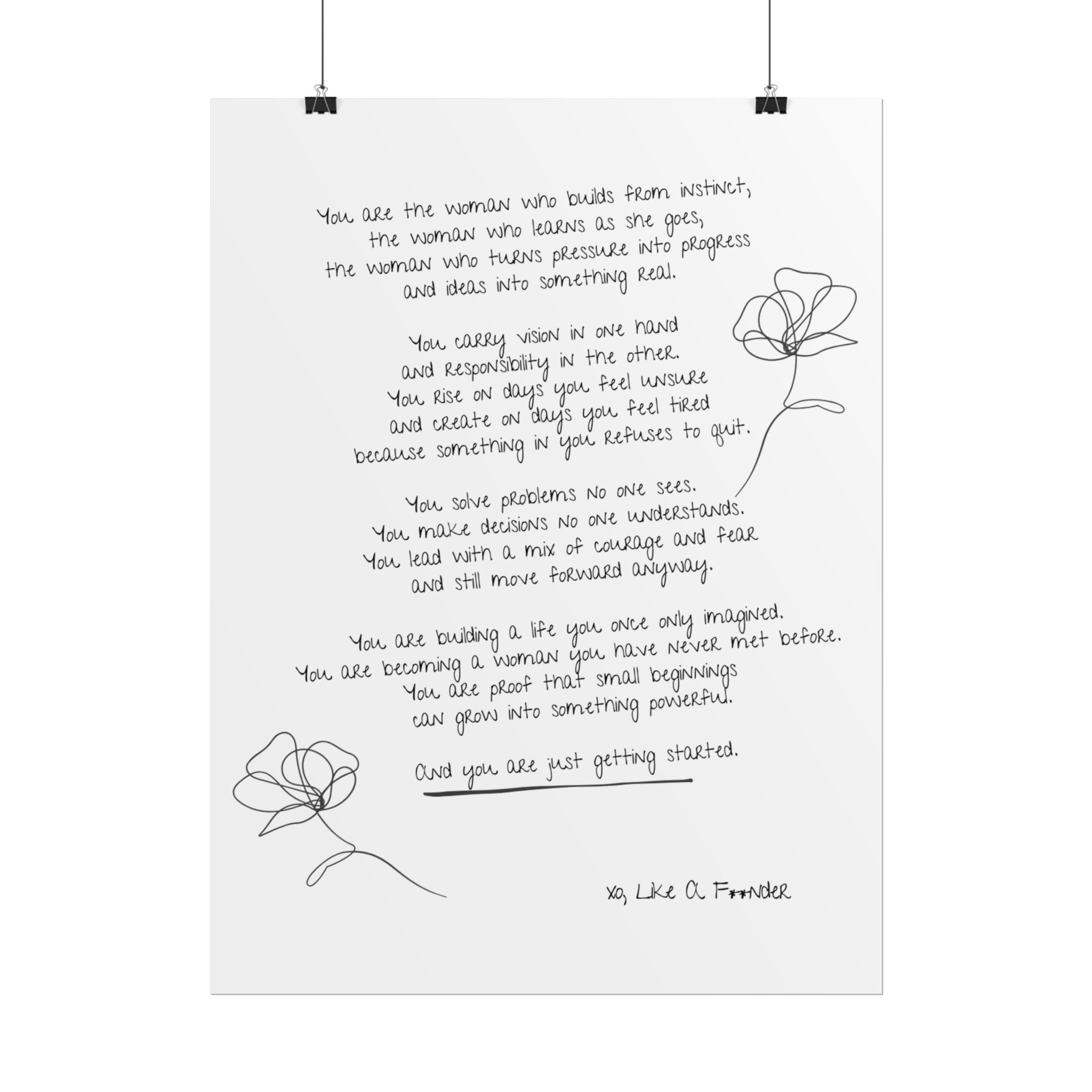 Rolled Posters - "Small Beginnings"