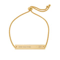 Adjustable Flat Bar Bracelet (Engraving) - "Small Beginnings"