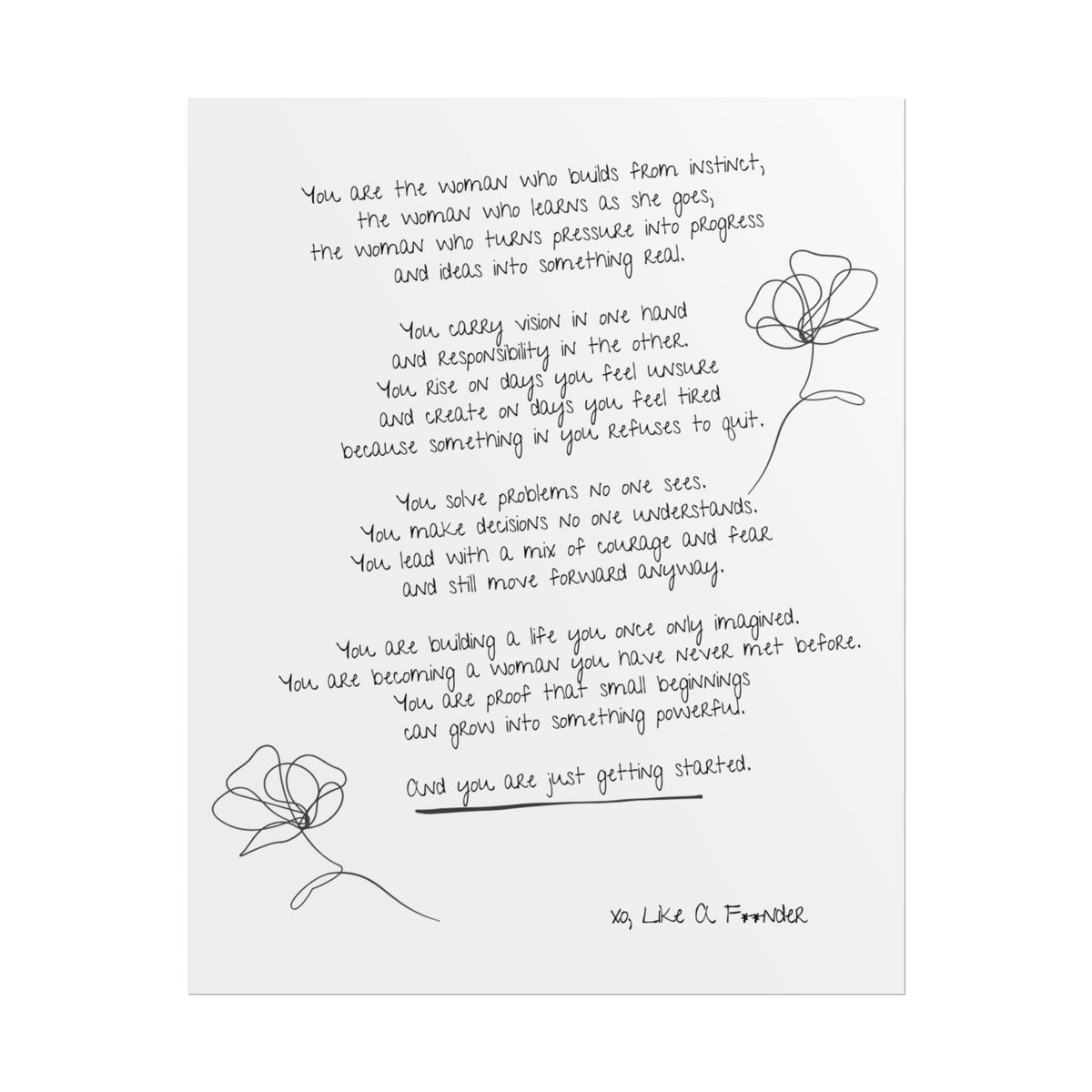 Rolled Posters - "Small Beginnings"