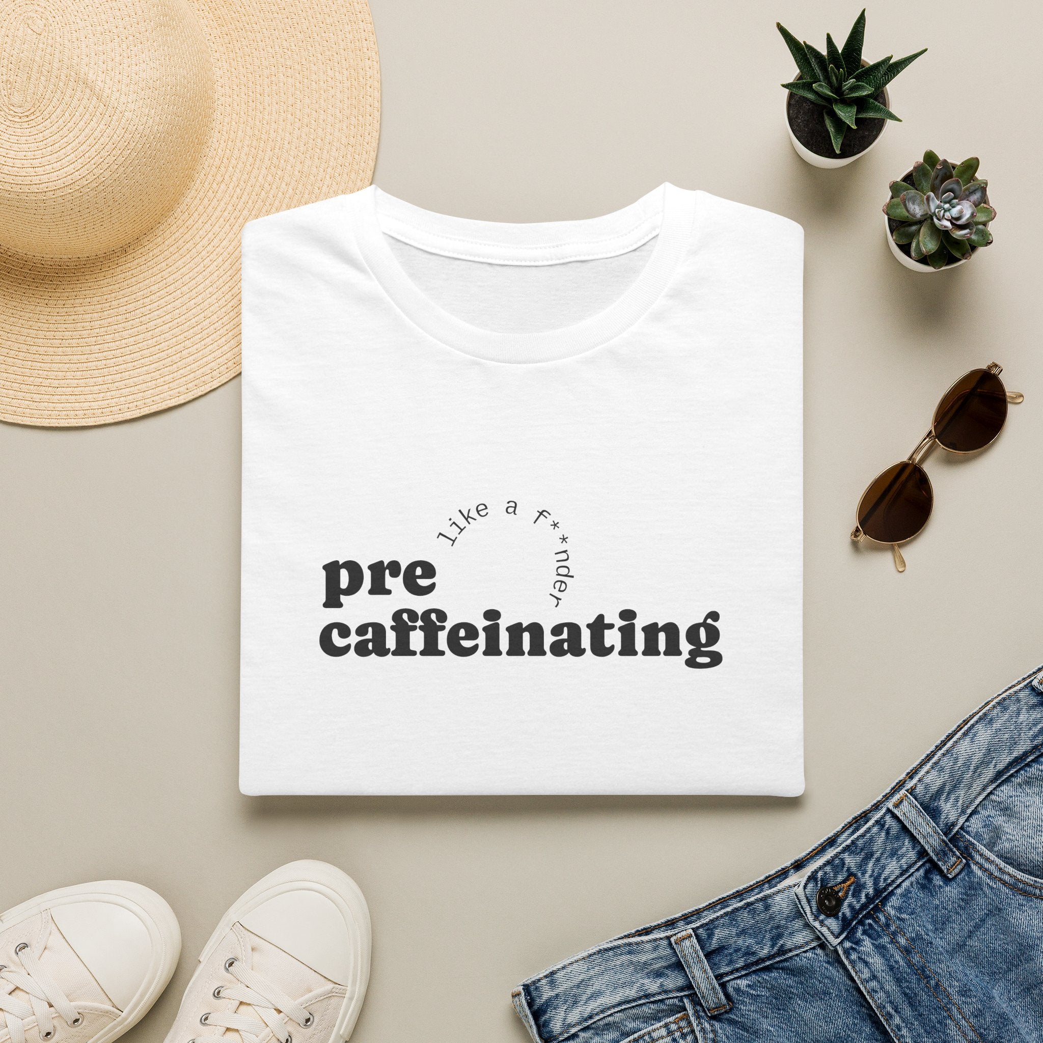 Pre-Caffeinating T-Shirt — Funny Coffee Shirt for Sleepy Mornings