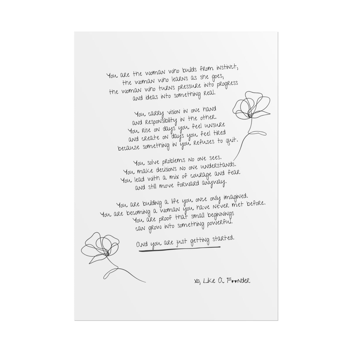 Rolled Posters - "Small Beginnings"