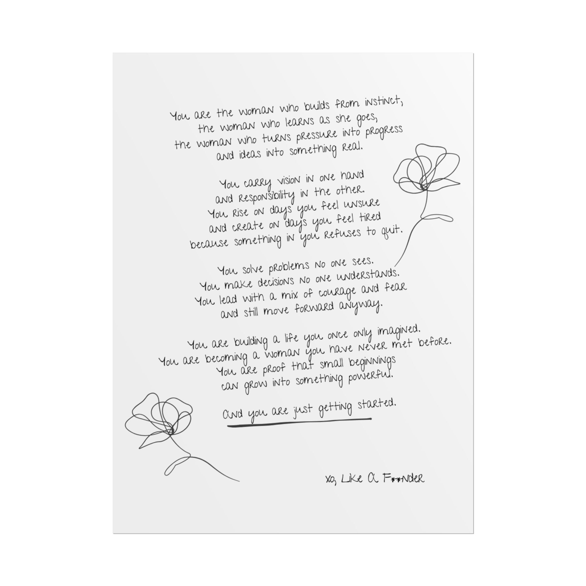 Rolled Posters - "Small Beginnings"