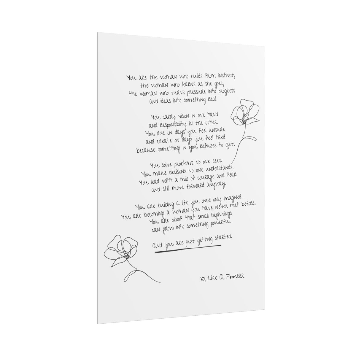 Rolled Posters - "Small Beginnings"