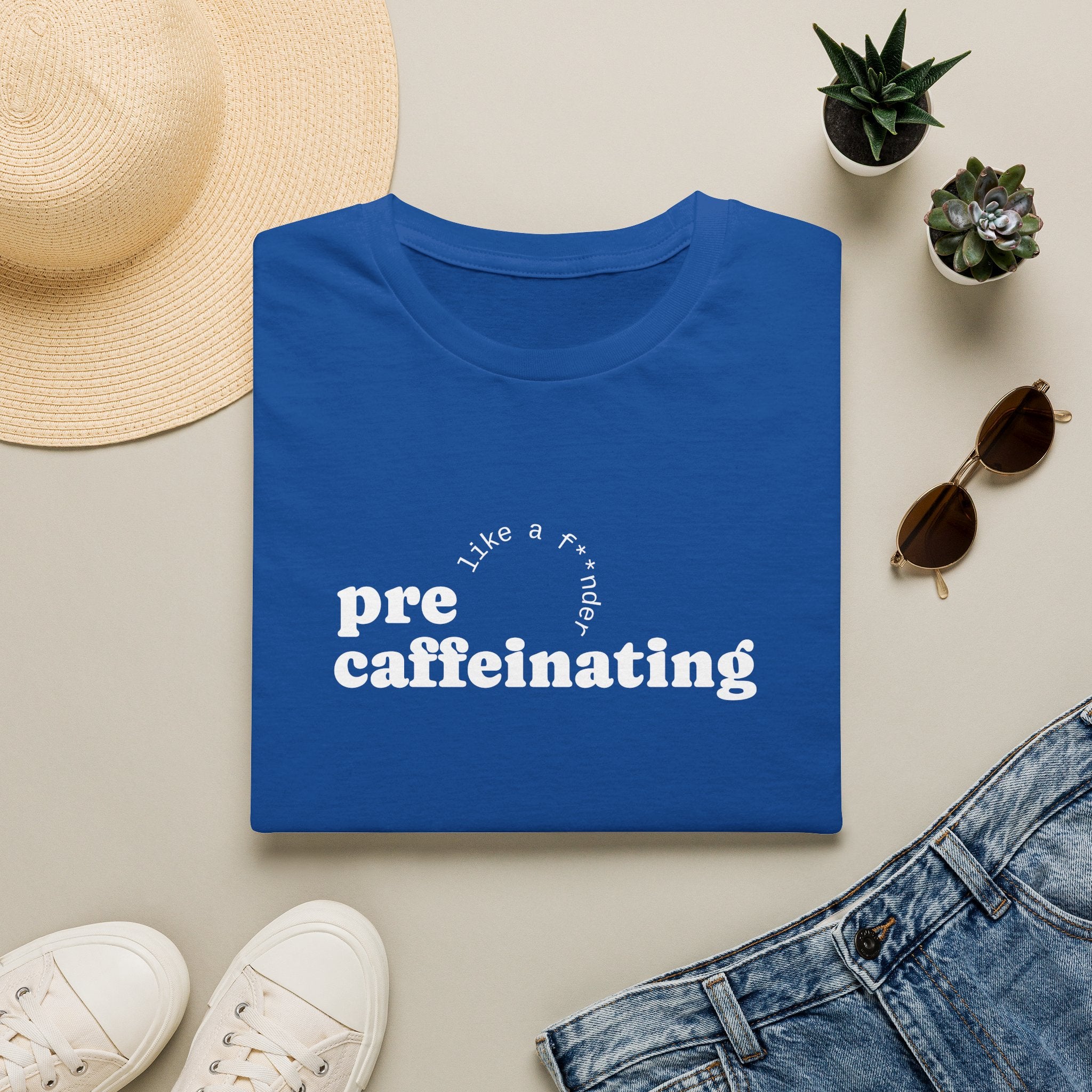 Pre-Caffeinating T-Shirt — Funny Coffee Shirt for Sleepy Mornings
