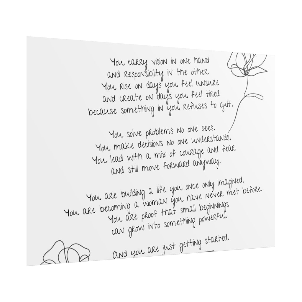 Rolled Posters - "Small Beginnings"