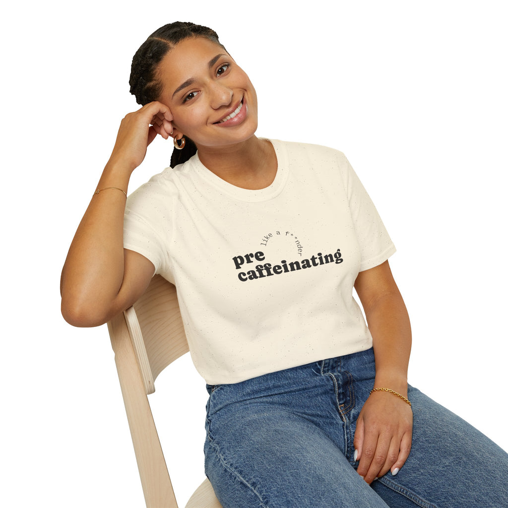 Pre-Caffeinating T-Shirt — Funny Coffee Shirt for Sleepy Mornings