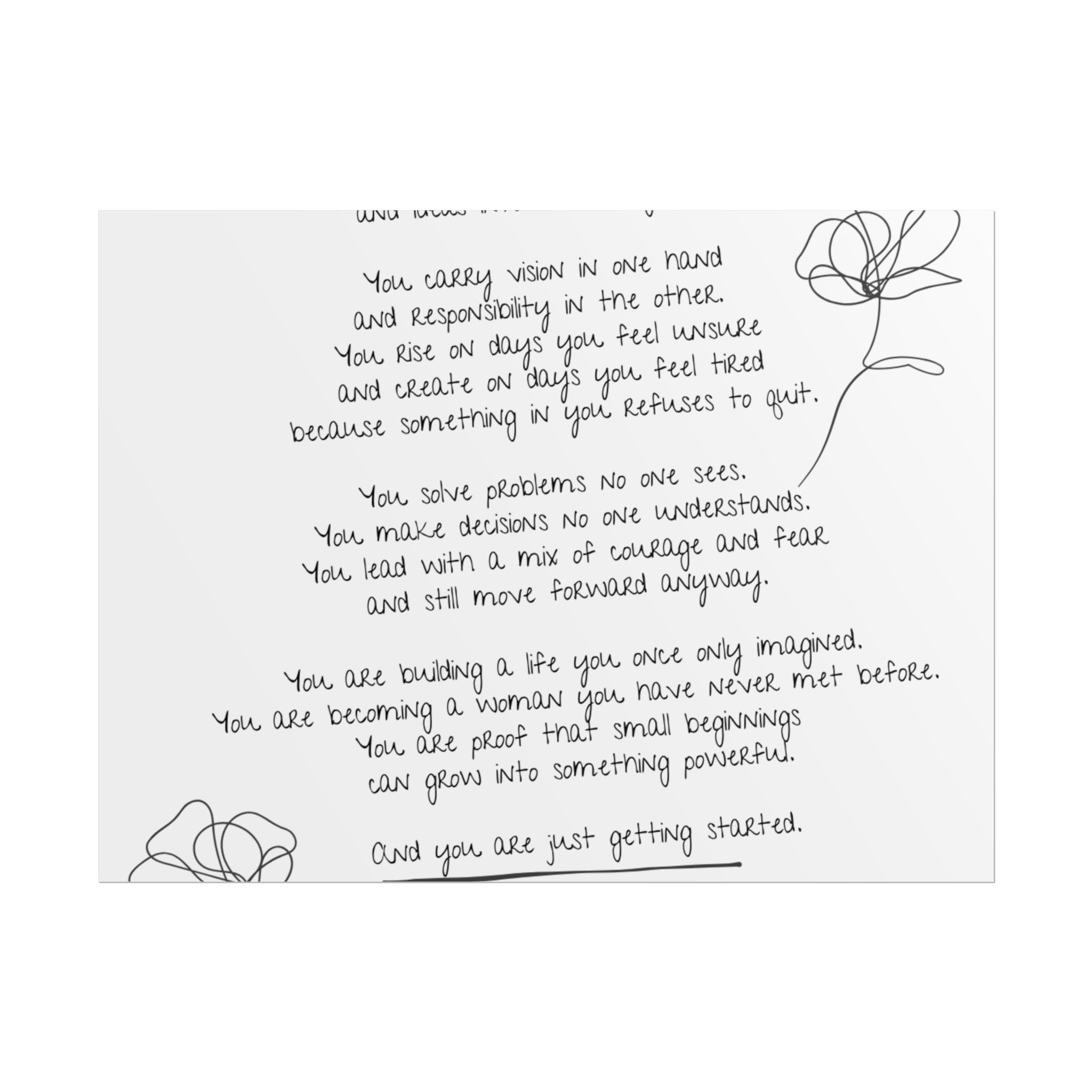Rolled Posters - "Small Beginnings"