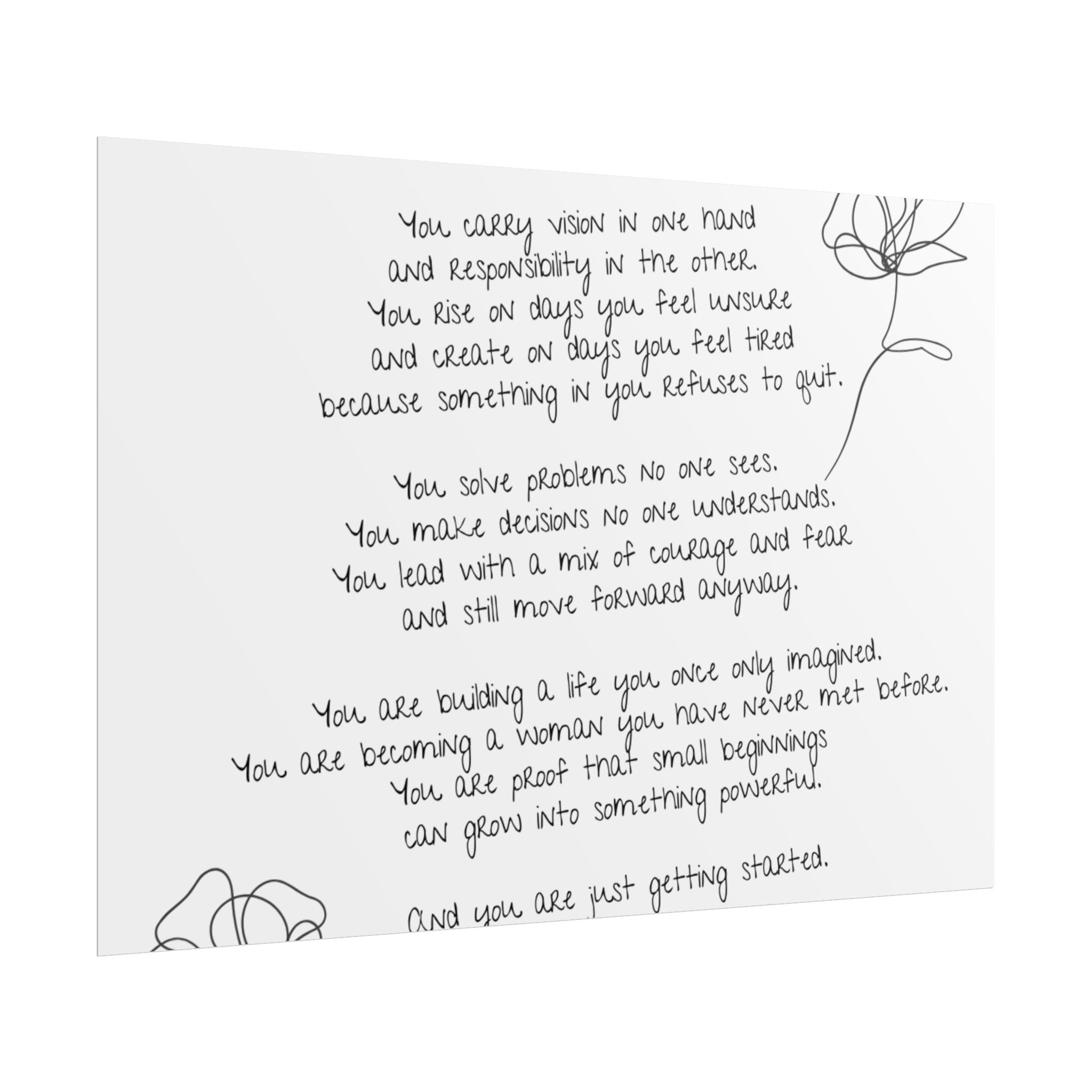 Rolled Posters - "Small Beginnings"