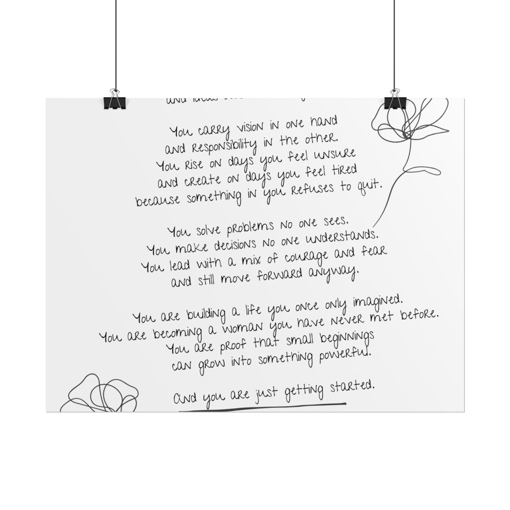 Rolled Posters - "Small Beginnings"