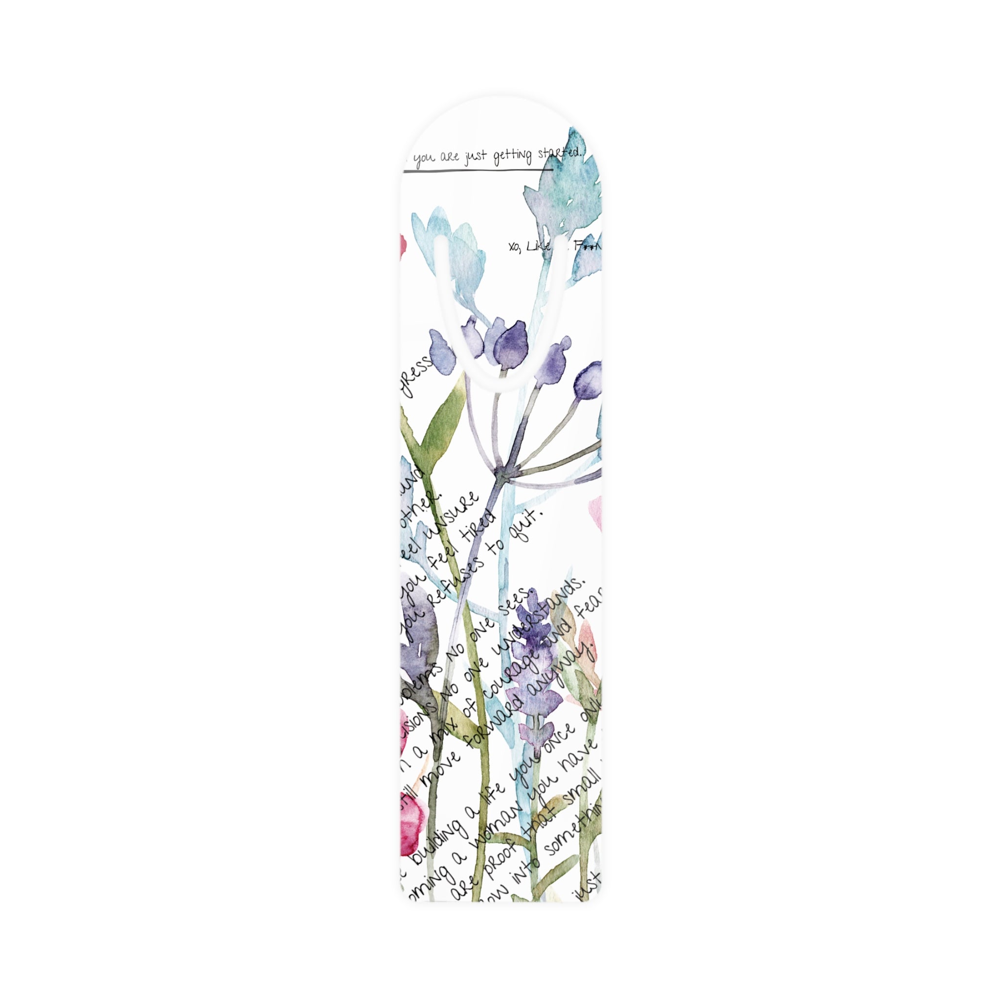 Floral Poetic Bookmark