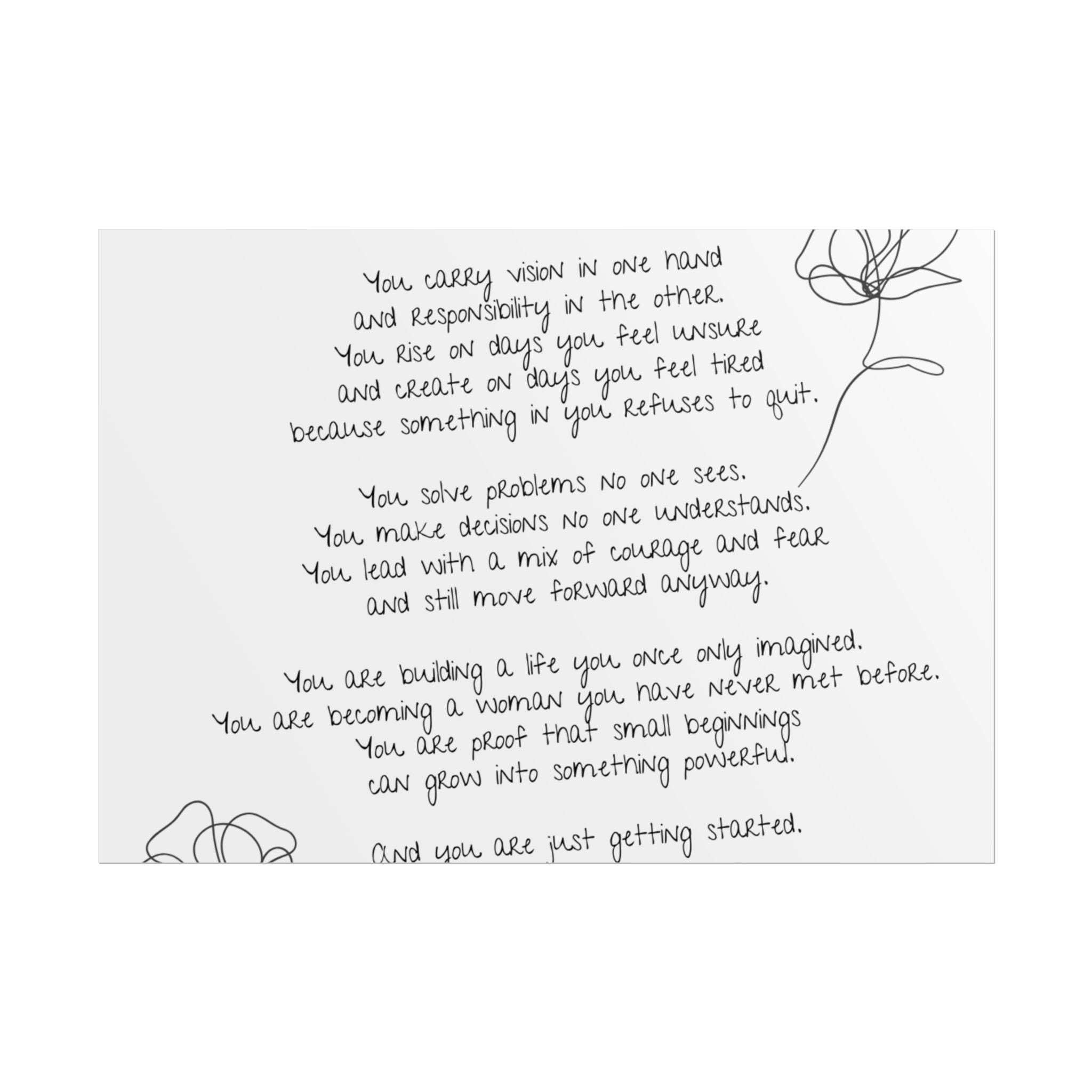 Rolled Posters - "Small Beginnings"