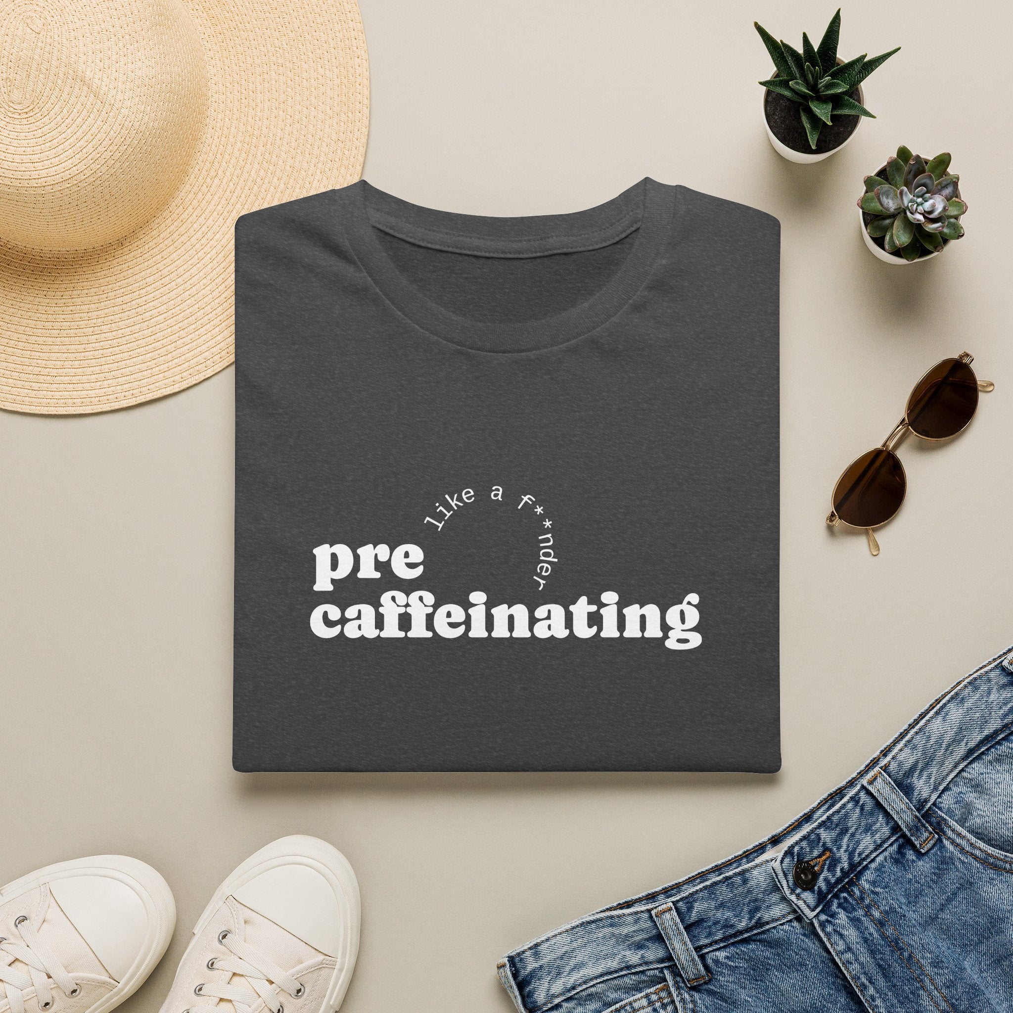 Pre-Caffeinating T-Shirt — Funny Coffee Shirt for Sleepy Mornings