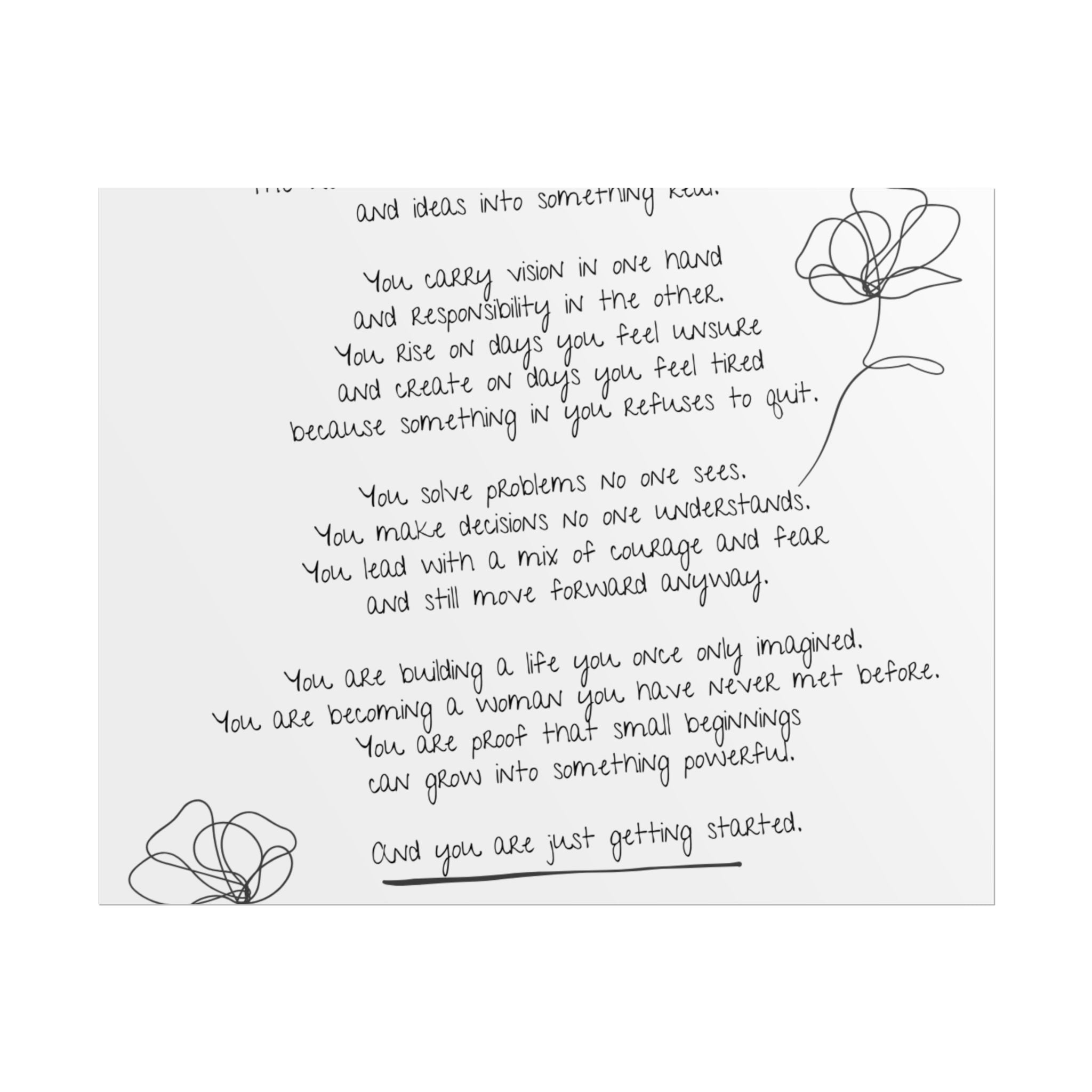 Rolled Posters - "Small Beginnings"