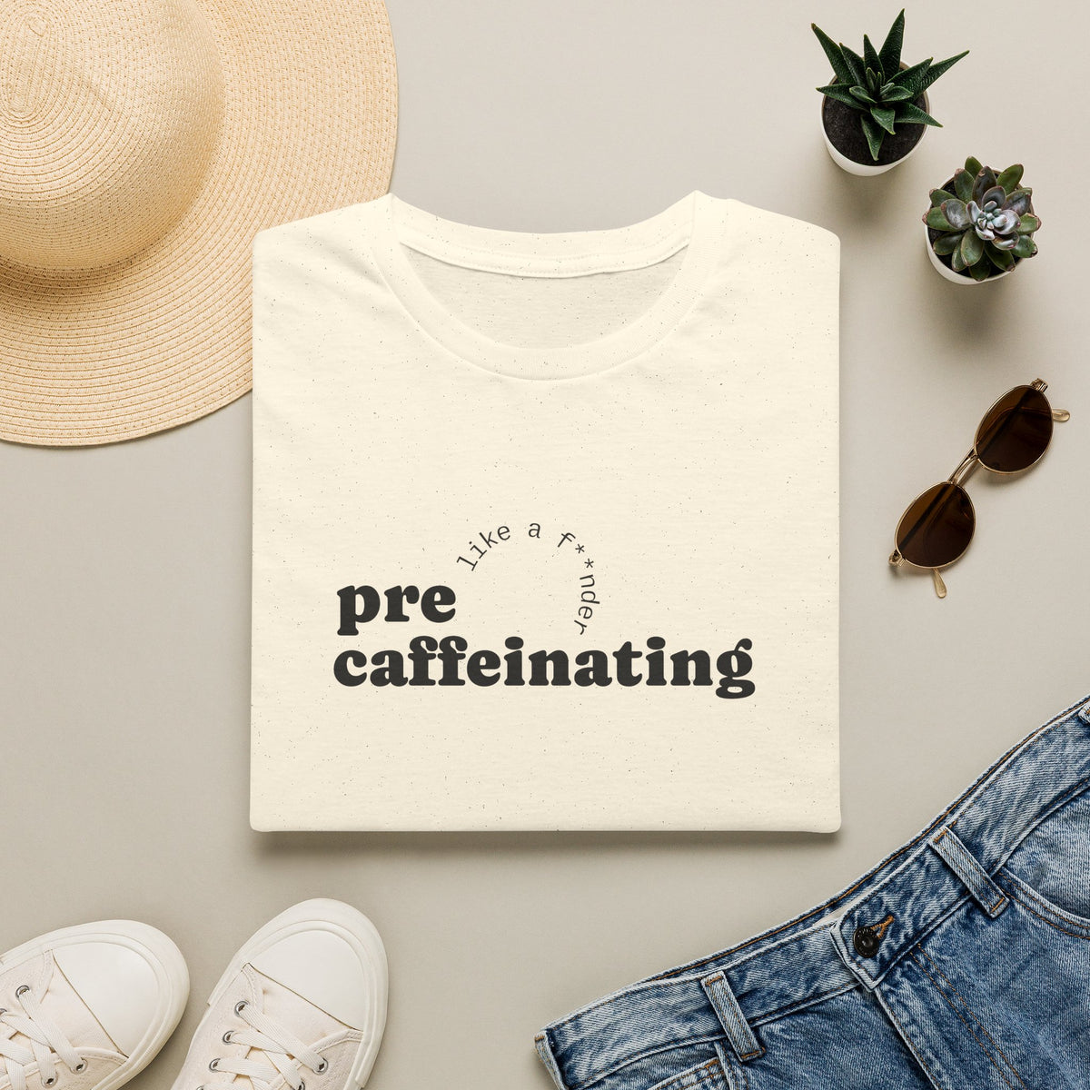 Pre-Caffeinating T-Shirt — Funny Coffee Shirt for Sleepy Mornings
