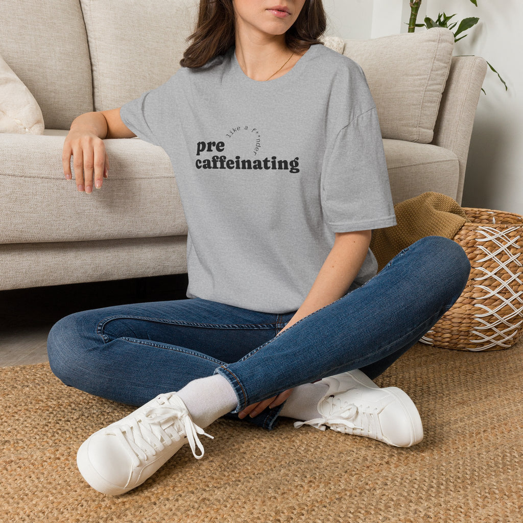 Pre-Caffeinating T-Shirt — Funny Coffee Shirt for Sleepy Mornings