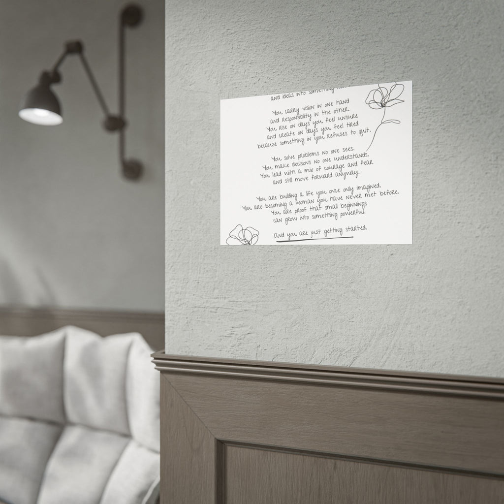 Rolled Posters - "Small Beginnings"