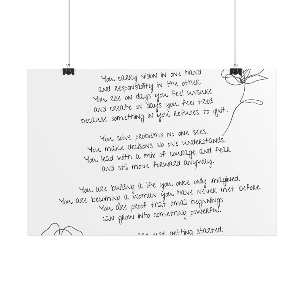 Rolled Posters - "Small Beginnings"