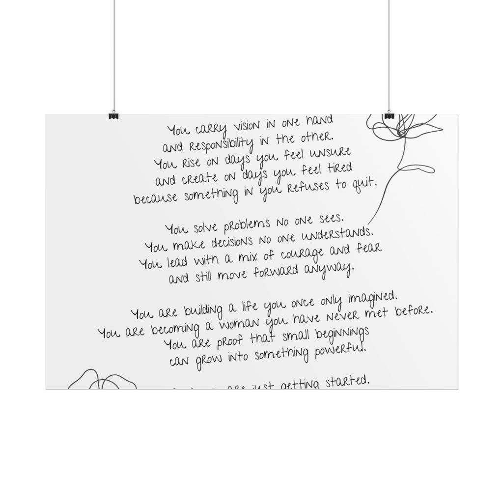 Rolled Posters - "Small Beginnings"