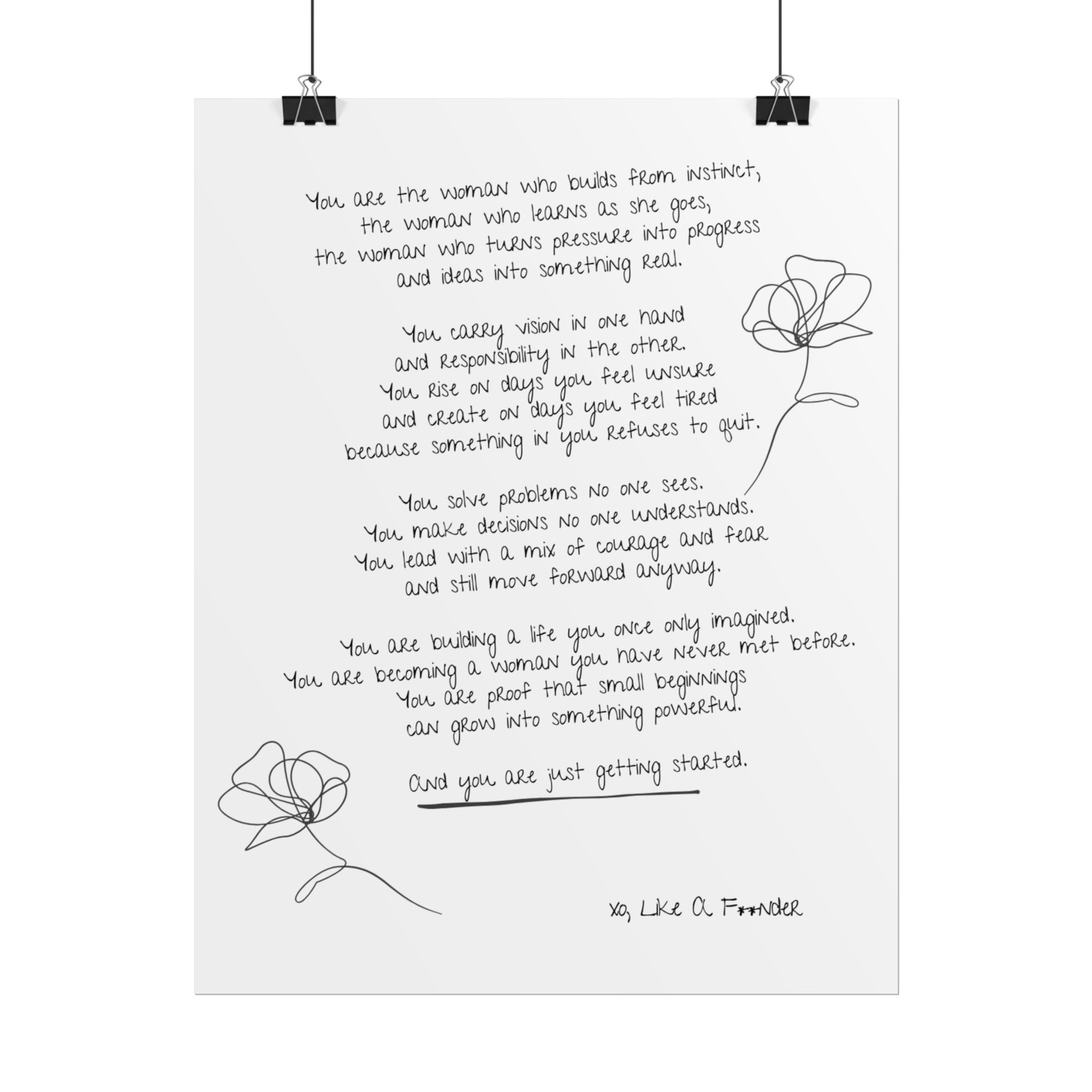Rolled Posters - "Small Beginnings"