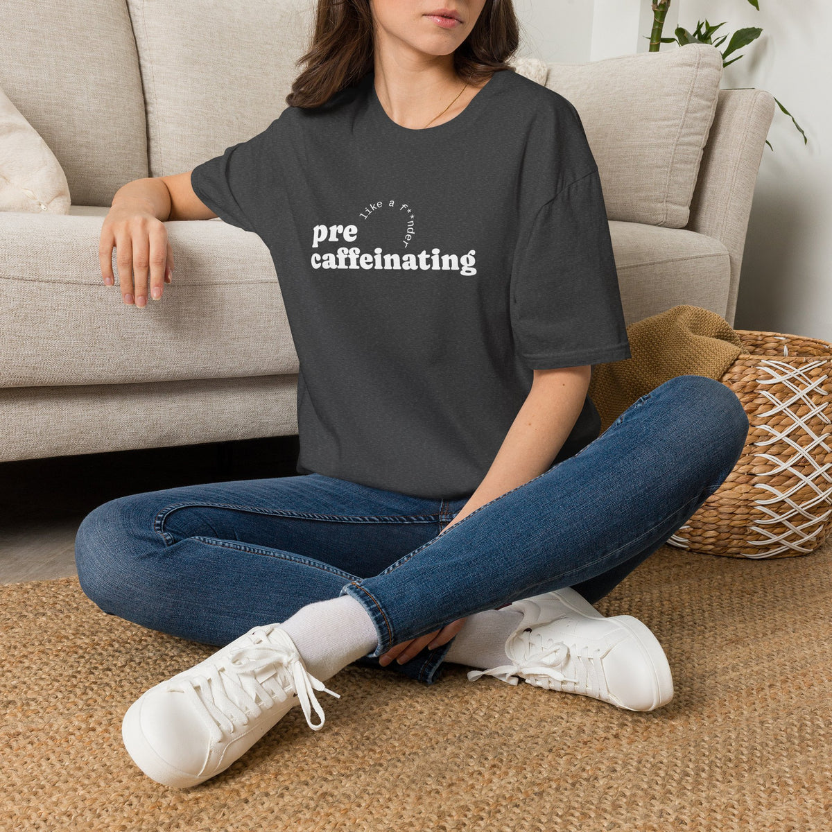 Pre-Caffeinating T-Shirt — Funny Coffee Shirt for Sleepy Mornings