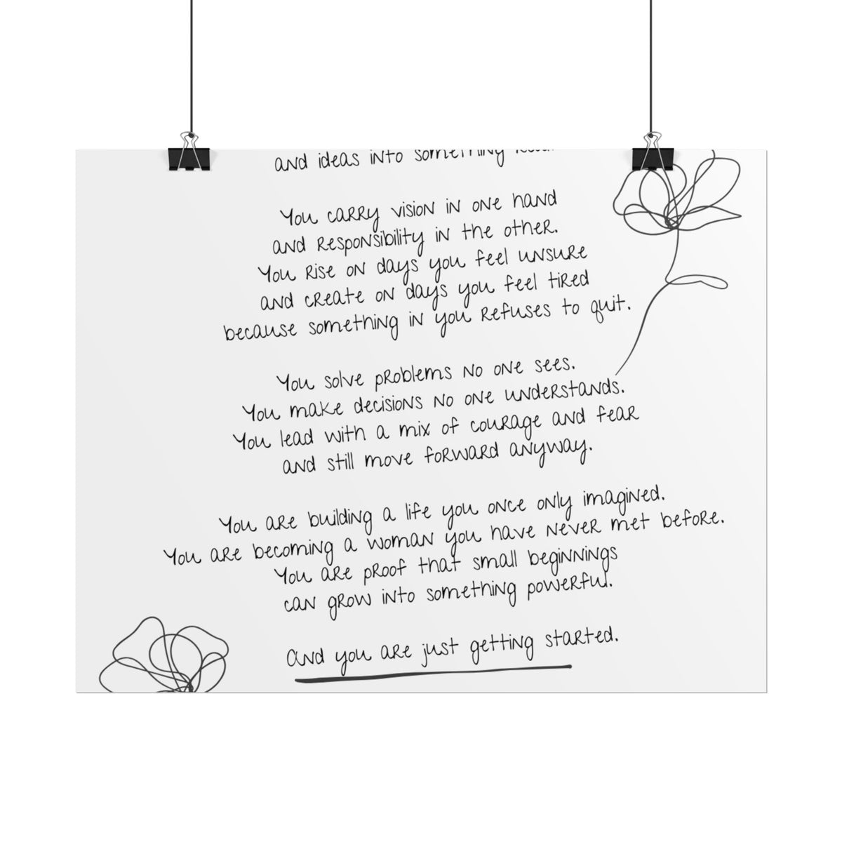 Rolled Posters - "Small Beginnings"