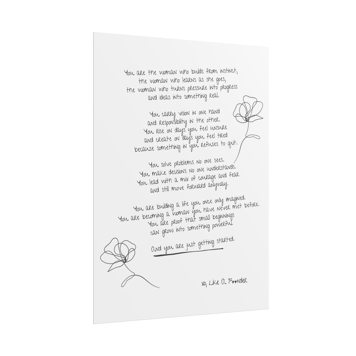 Rolled Posters - "Small Beginnings"